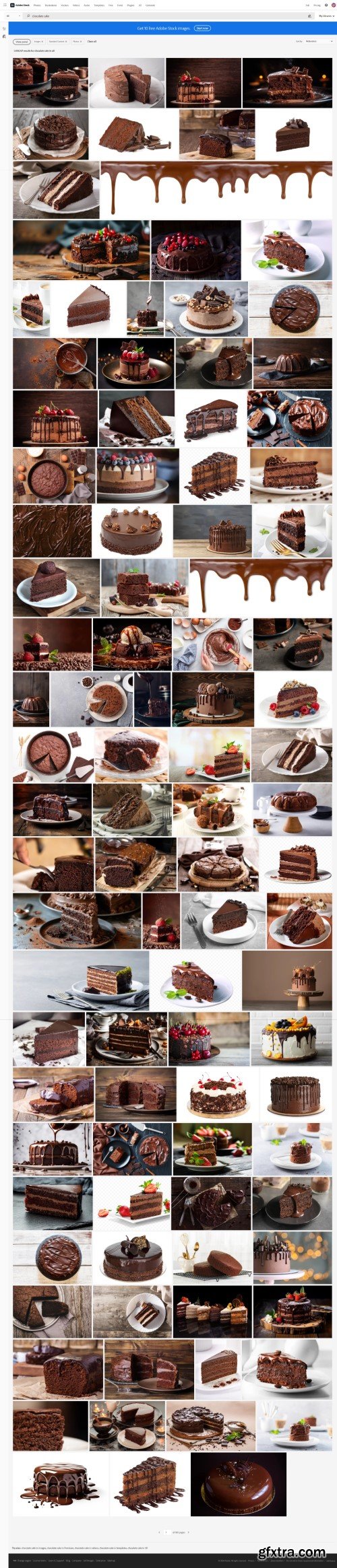 Chocolate cake Stock Photos 100xJPEG