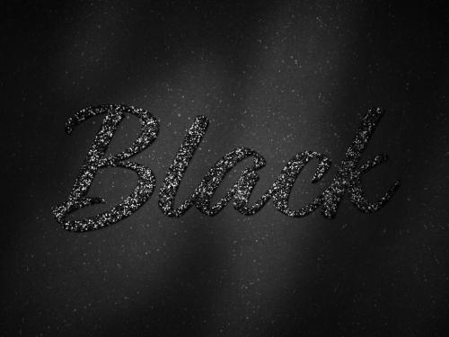 Sparkling Black Glitter Text Effect Mockup