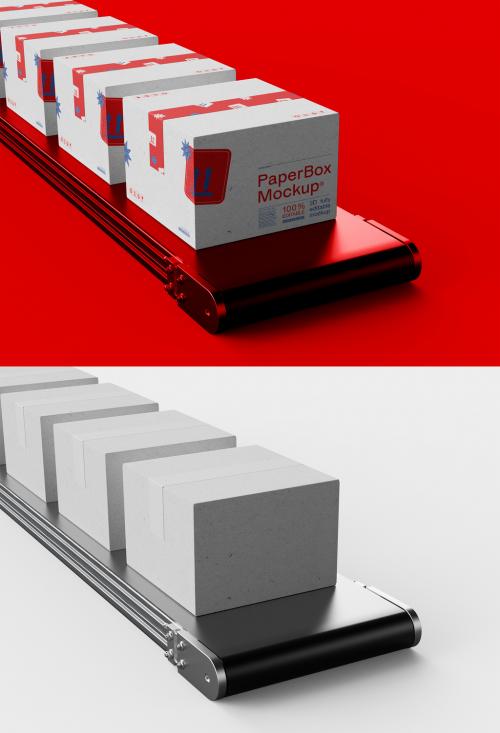 3D Delivery Boxes Mockup