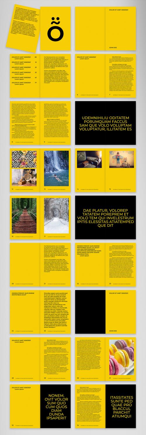 Experimental Publication with Yellow Accents