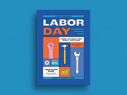 Labor Day Celebration Flyer Layout