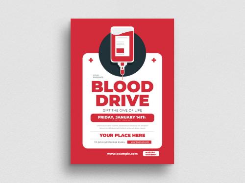Blood Drive Event Flyer Layout