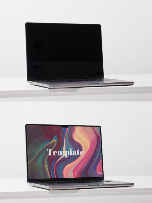Laptop Computer Mockup on White