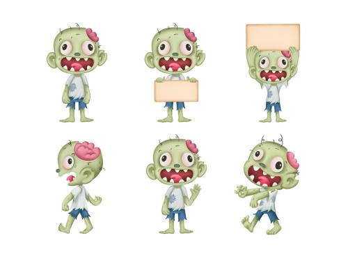 Zombie Character Halloween Clipart