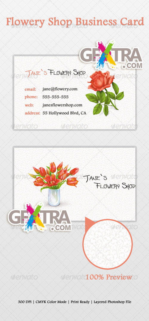 Flowery Shop Business Card