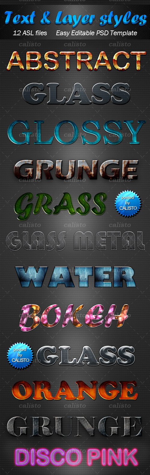 Photoshop Text & Layer Styles