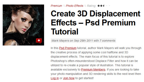 PSDTuts+ Create 3D Displacement Effects – Psd Premium Tutorial