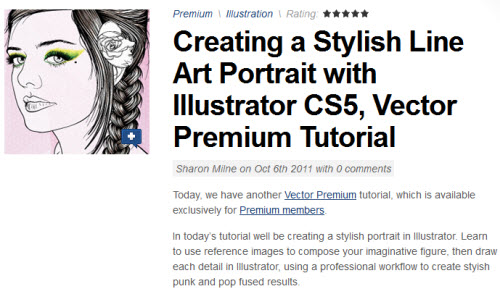 VectorTuts+ Creating a Stylish Line Art Portrait with Illustrator CS5