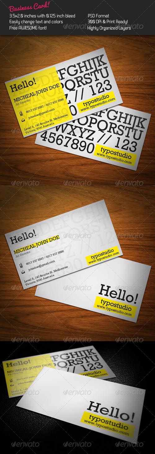 GraphicRiver - Alphabet Business Card