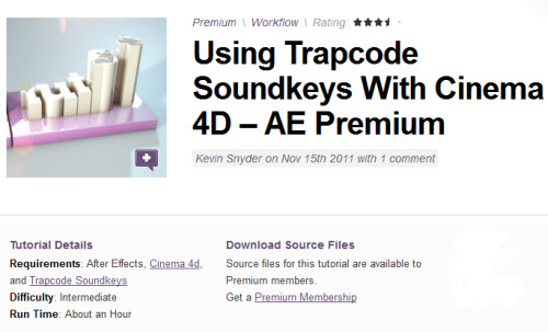 AE Tuts+ Using Trapcode Soundkeys With Cinema 4D – AE Premium