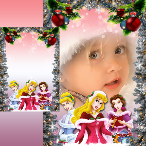 Frame for Girls - Disney Princess Happy New Year