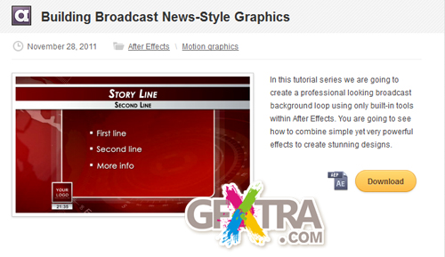 AE Tuts+ Building Broadcast News-Style Graphics