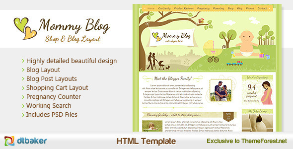 Mommy Blog HTML - ThemeForest