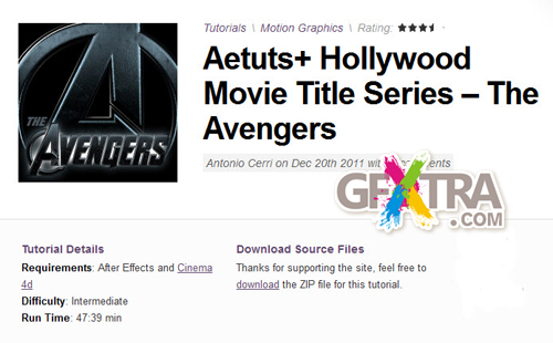 AE Tuts+ Hollywood Movie Title Series – The Avengers