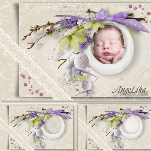 Kid\'s Frame with Flowers, Lace and Bow - My Kid