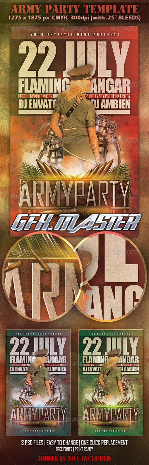GraphicRiver - Army Party Template