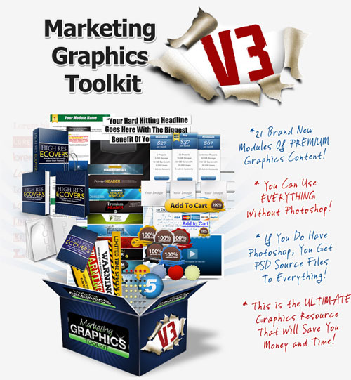 Marketing Graphics Toolkit 3 with video tuts.