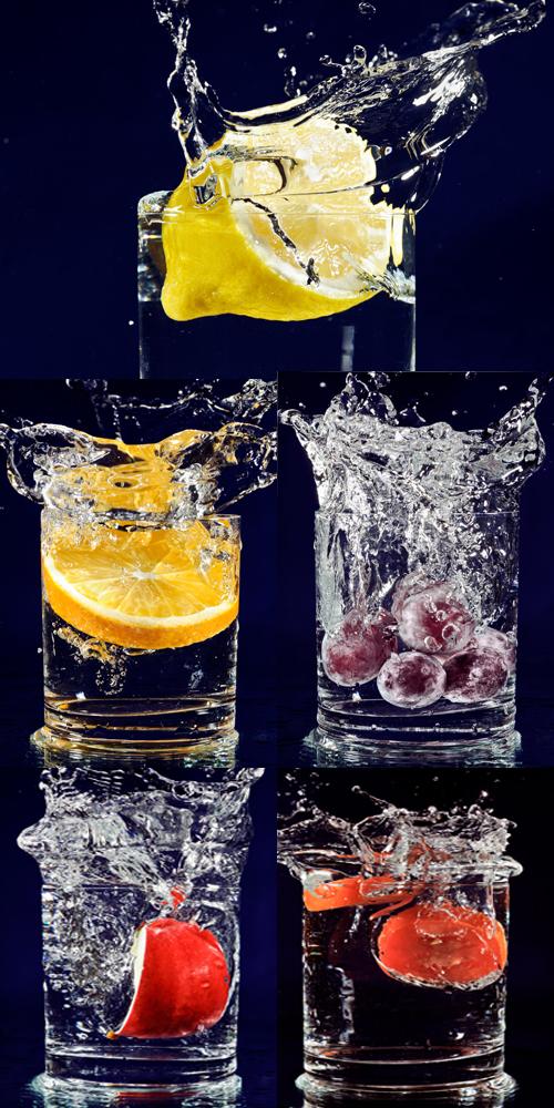 Fruit in Glass with Water