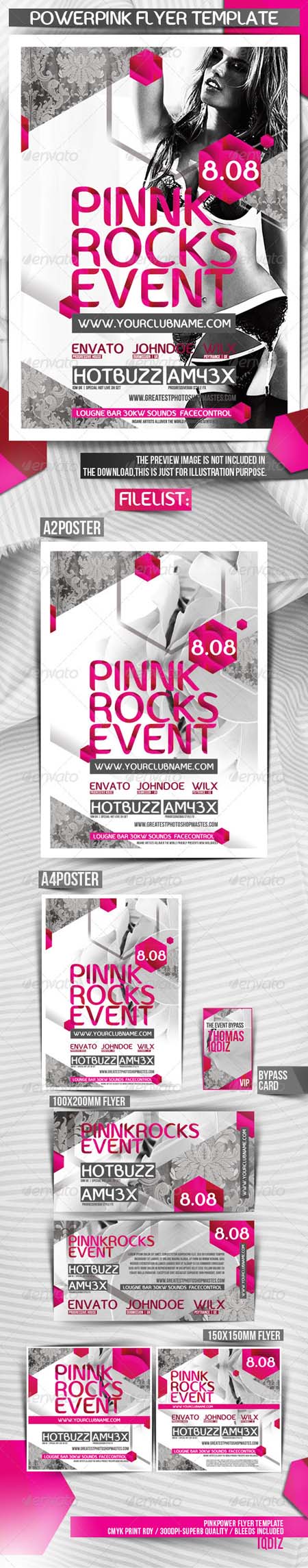GraphicRiver Powerpink Party Flyer Template