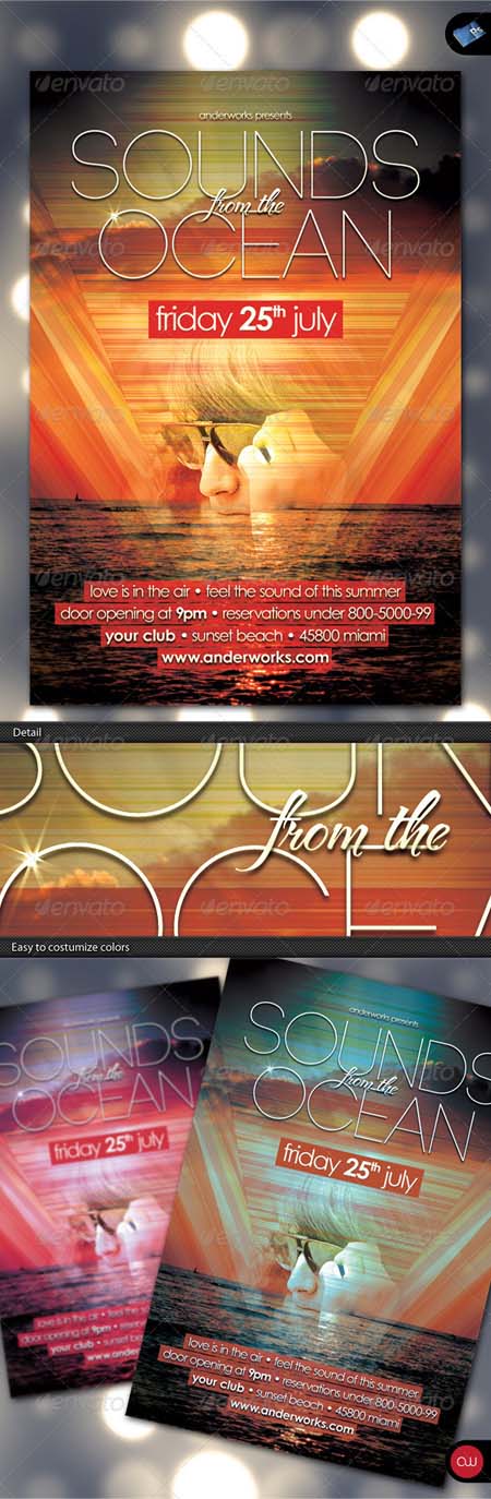 GraphicRiver Sounds from the Ocean - Party Flyer