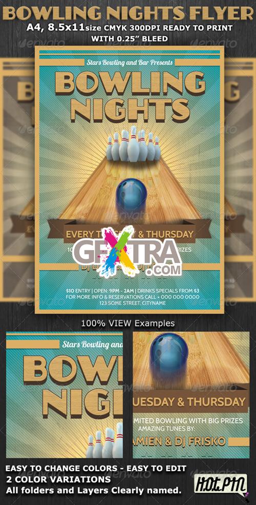 GraphicRiver: Bowling Nights Party Flyer Template