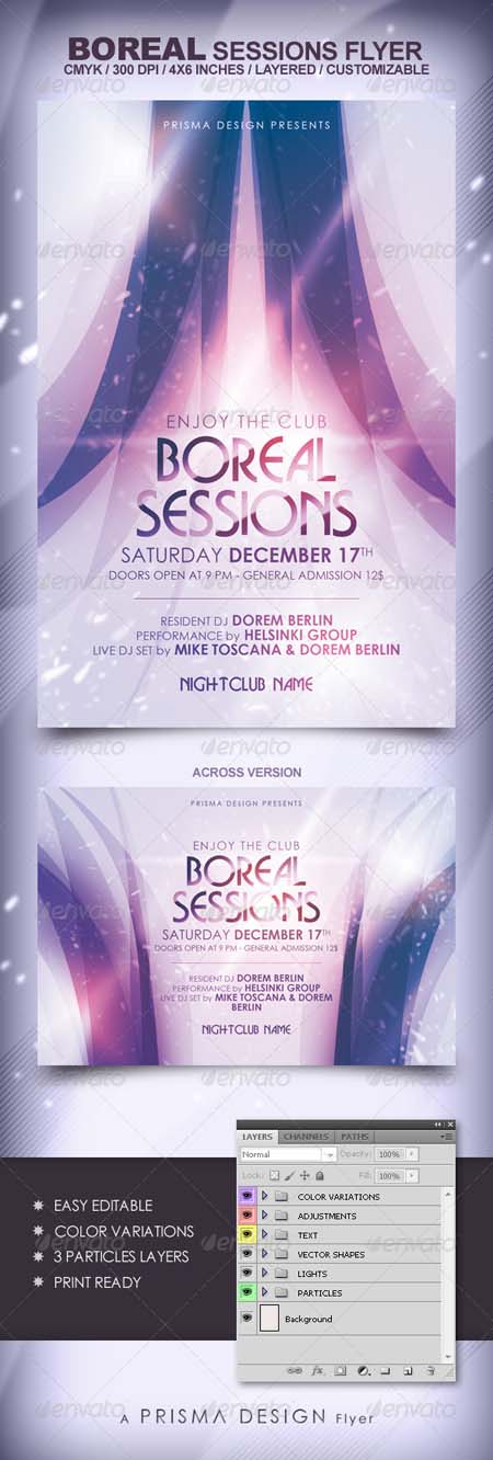 GraphicRiver Boreal Sessions Flyer