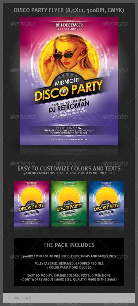 GraphicRiver Disco Party Flyer