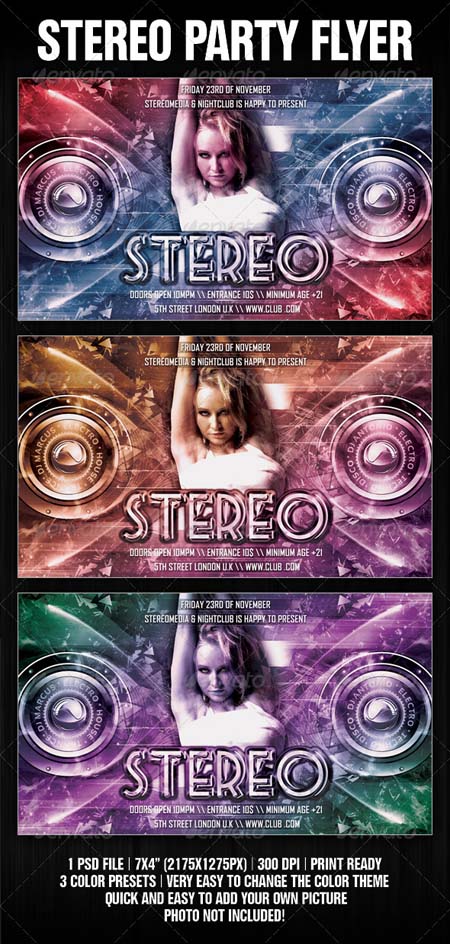 GraphicRiver Stereo Party Flyer