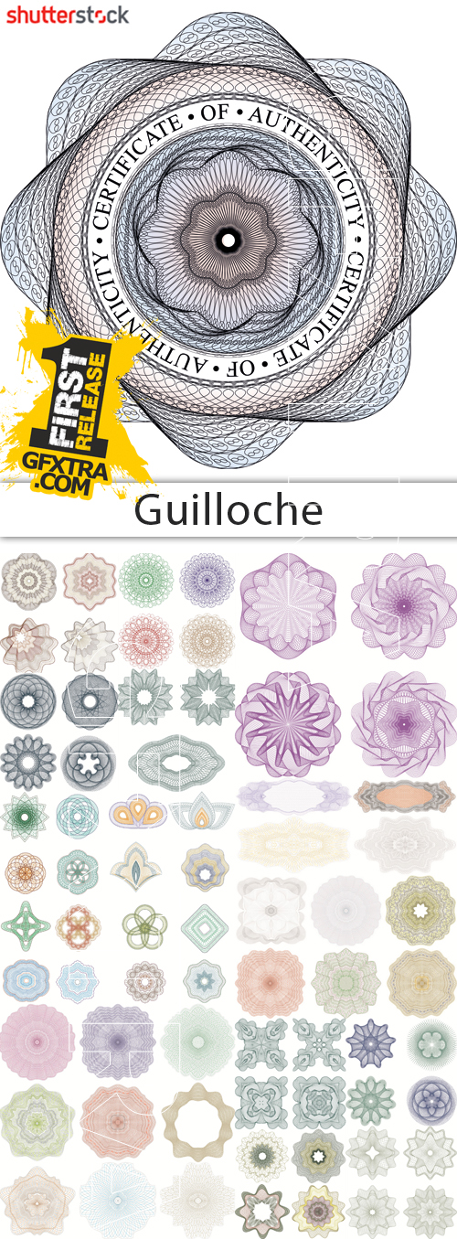 Guilloche - 25 EPS Vector Stock