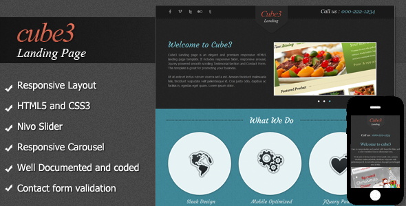 ThemeForest - Cube3 - Landing Page