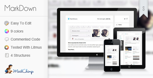 ThemeForest - MarkDown - Clean and Minimalistic Newsletter