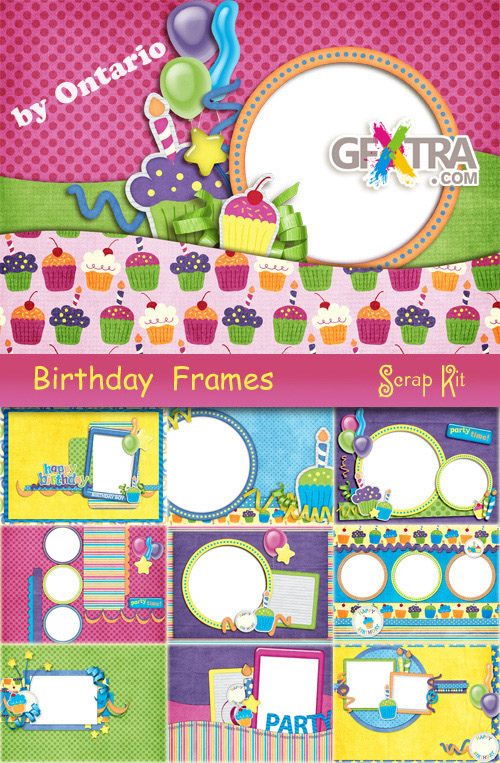 Scrap kit - Children\'s Frames for Birthday