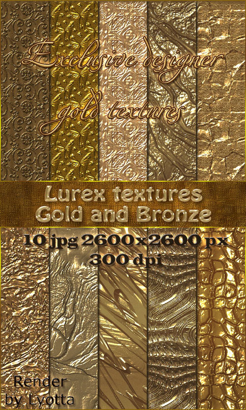 Gold and Bronze Shiny Gold Textures
