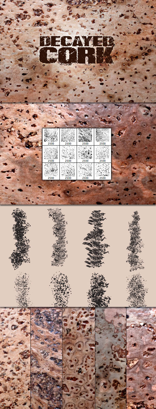 WeGraphics - Decayed Cork Multi-Pack ? Brushes, Vectors and Textures