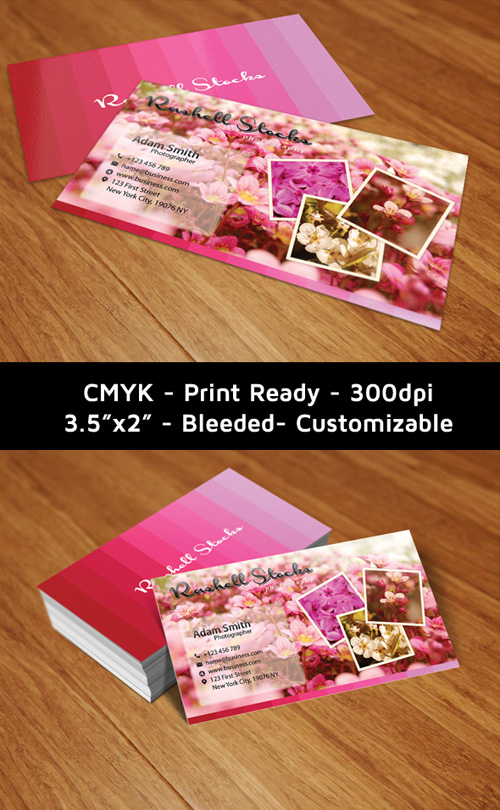 Flowery Business Card - Professional PSD Template