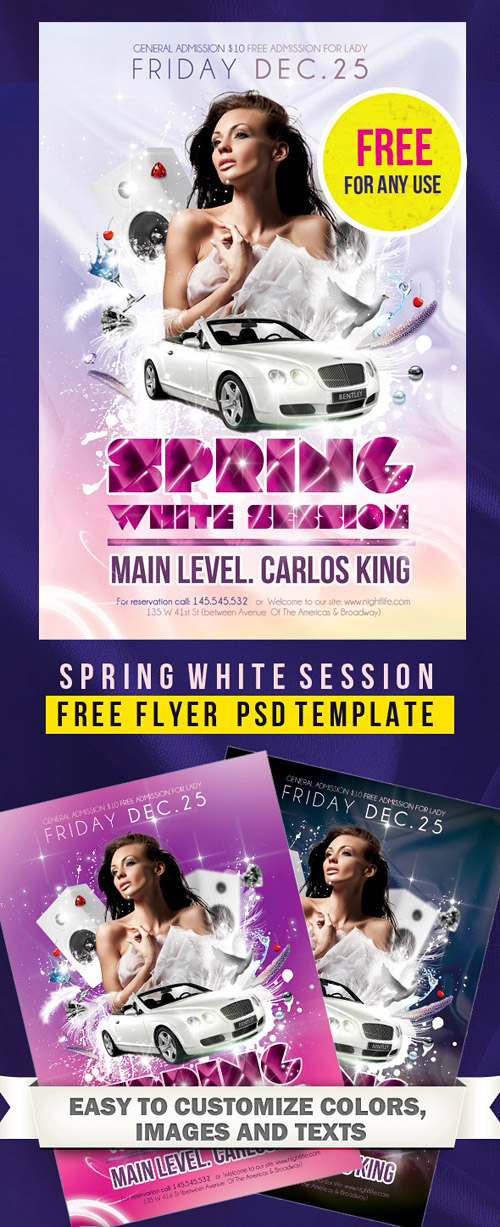 Spring White Session - Flyer PSD Template