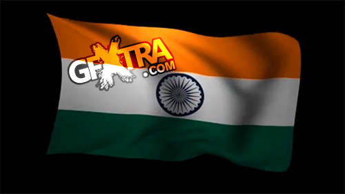 India Flag 3D Rendering with Alpha Channel