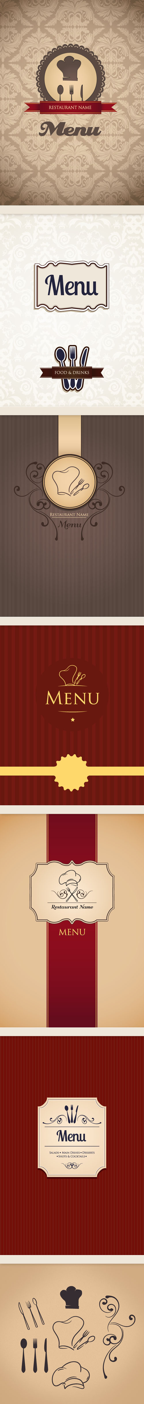 Designtnt - Restaurant Menu Vector Set