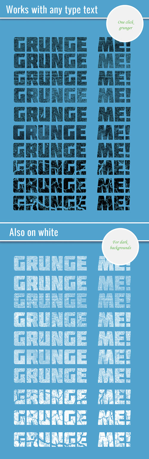 Designtnt - Grunge Text Styles Set 2