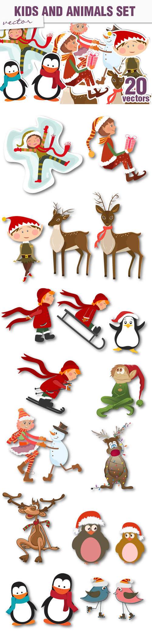 Designtnt - Christmas Kids and Animals