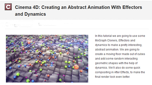 Cinema 4D: Creating an Abstract Animation With Effectors and Dynamics