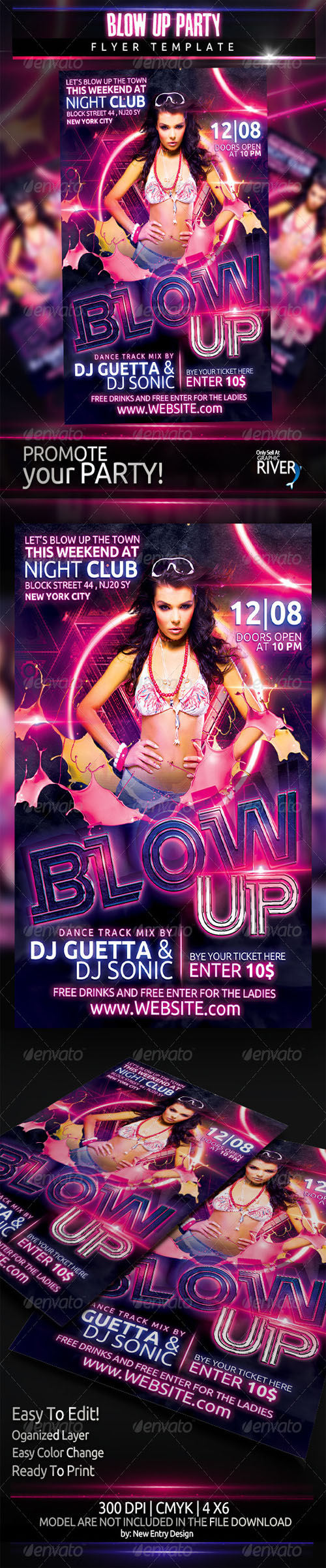 GraphicRiver - Blow Up Party Flyer Template