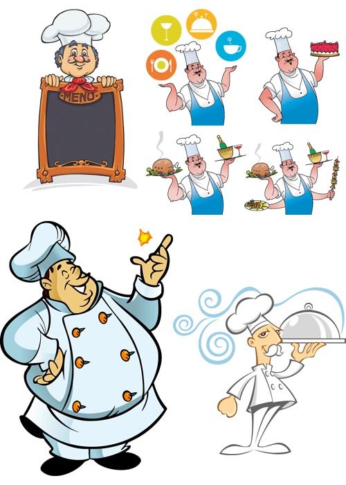 Chef Cook Give the cook products: poultry meat, dried fruit