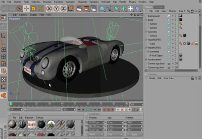 CINEMA 4D Porsche car modelling tutorial