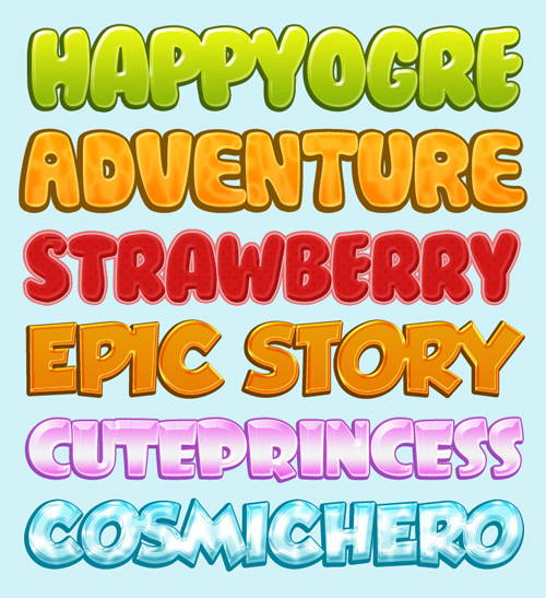 Cartoon Styles (with Fonts)