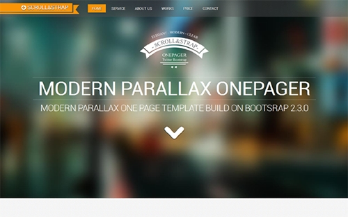 WrapBootstrap - SCROLL&STRAP - Modern Parallax One-Pager