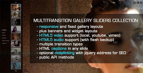 CodeCanyon - jQuery MultiTransition Gallery Sliders Collection v2.01