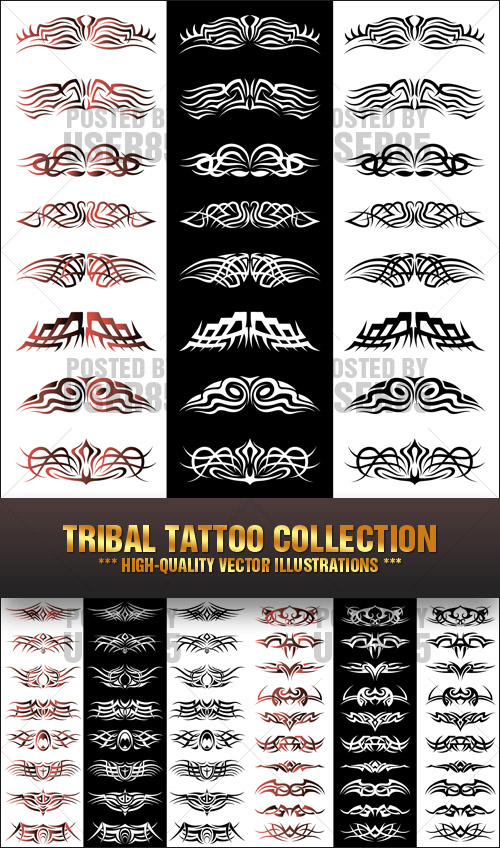 Stock Vector - Tribal Tattoo Collection