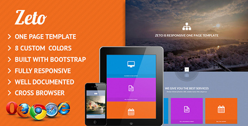 ThemeForest - Zet Responsive One Page Template - RIP