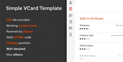 ThemeForest - Simple v1.0 - Virtual Business Card Template - FULL